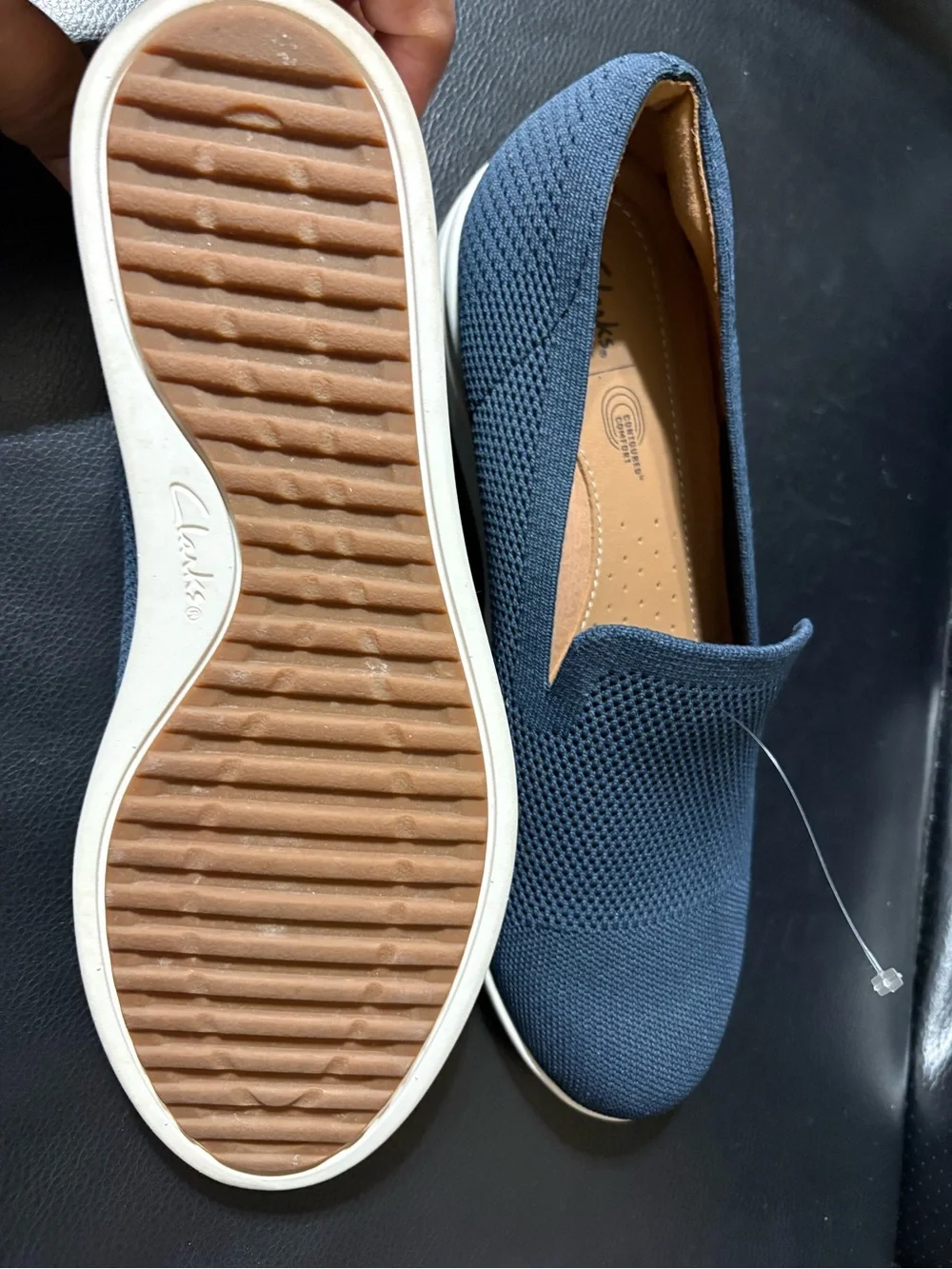 Clarks Women's Slip-On Knit Loafers in Blue